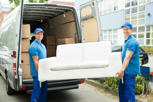 Man with van service helping with a local move in Highbury
