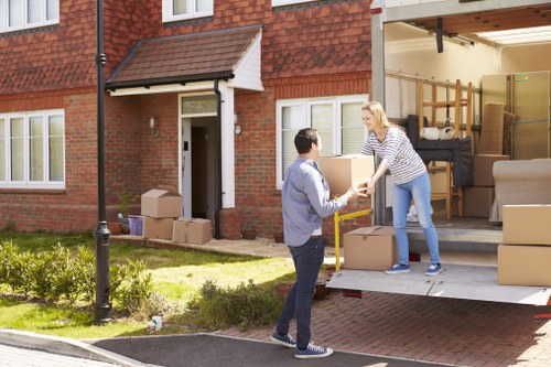 Local removals team preparing for a move in Highbury
