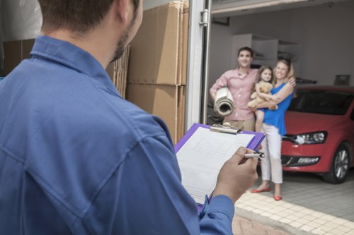 Packing and transporting office furniture and equipment locally