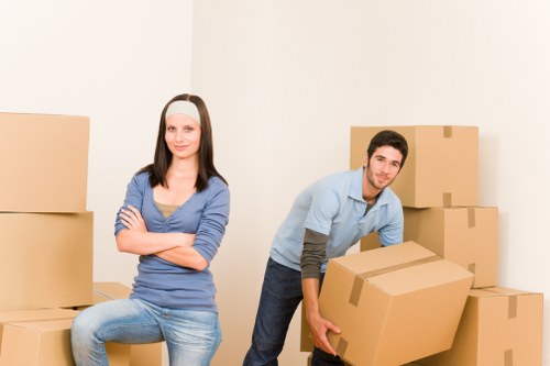 Careful loading of household furniture for a move in Highbury