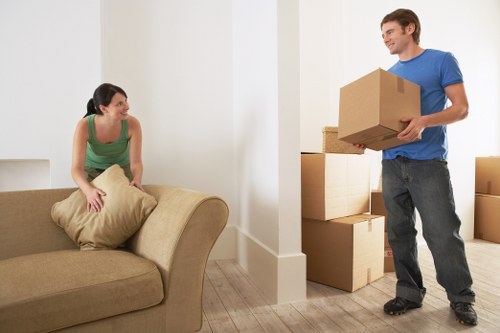 Removal van and packing support for Highbury customers